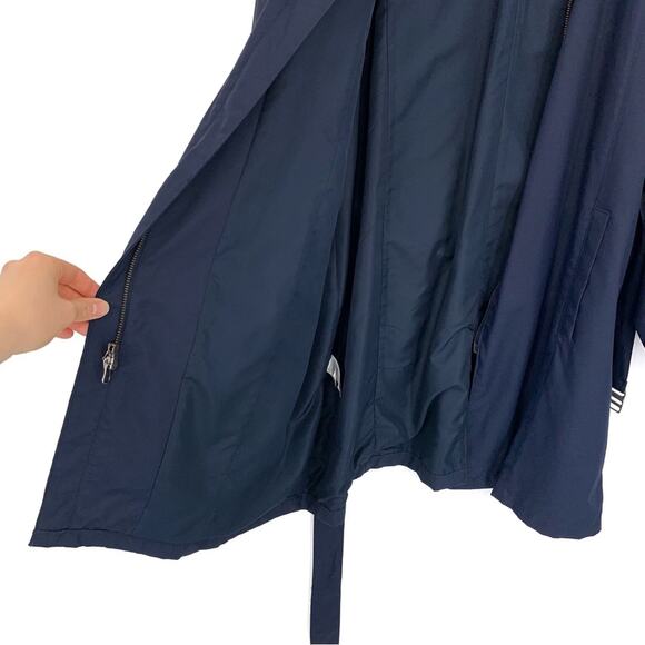 EDDIE BAUER Casual Trench Coat Navy Blue XL - Picture 6 of 12